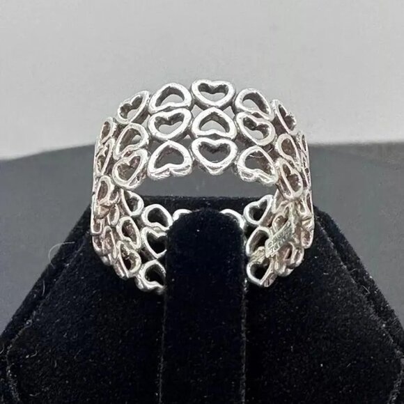 Like New!  Tiffany & Co. Paloma Picasso Crown of Hearts Sterling Silver Ring - S - Picture 2 of 4